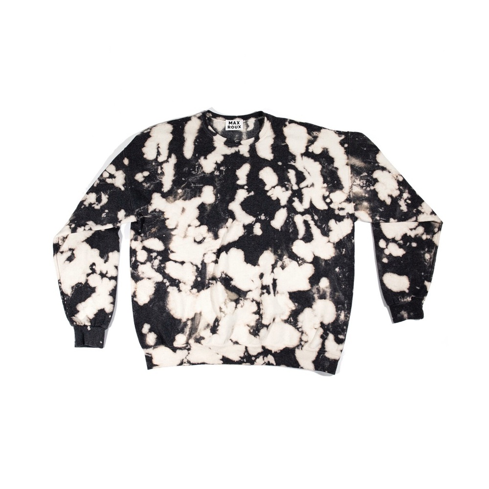 Max Roux Black & White Tie Dye Sweatshirt